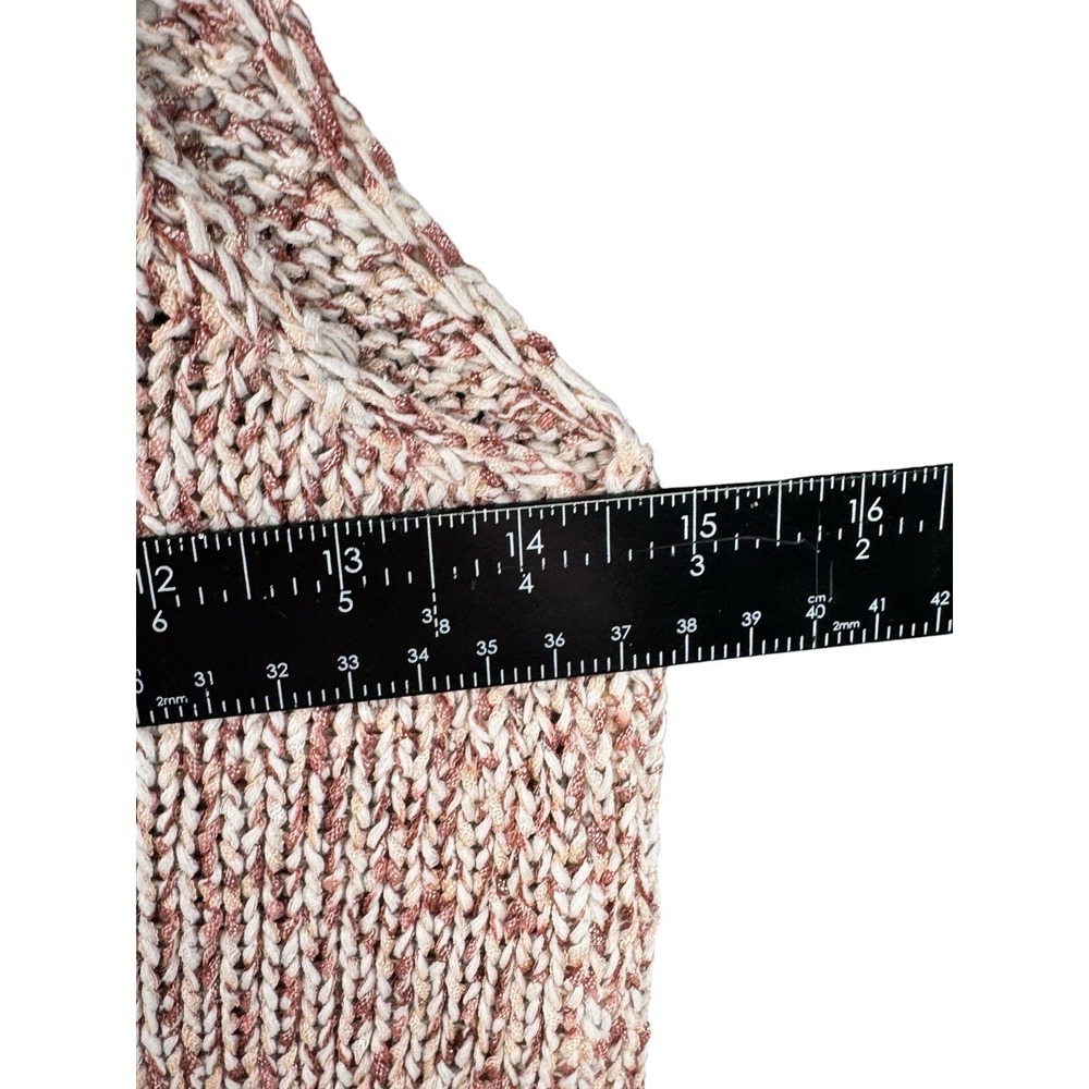 Harper Knit Tank Top Womens S Cream Pink Marled Sweater Cami Boho Festival - Picture 5 of 10